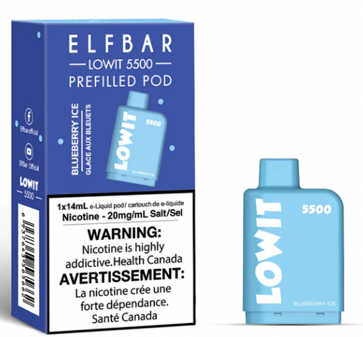 Elf Bar - Lowit 5500 - Blueberry Ice – Prime Vape