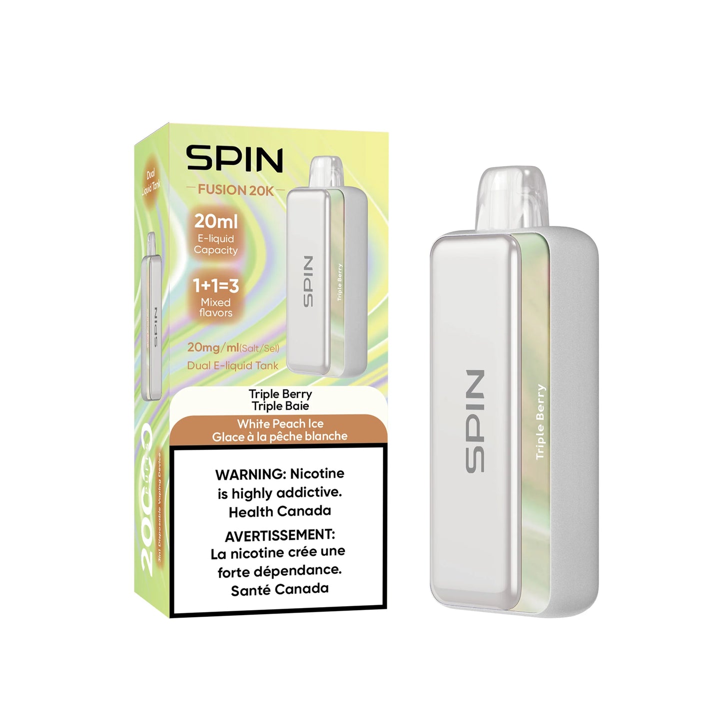 Spin Fusion 20K - Triple Berry and White Peach Ice