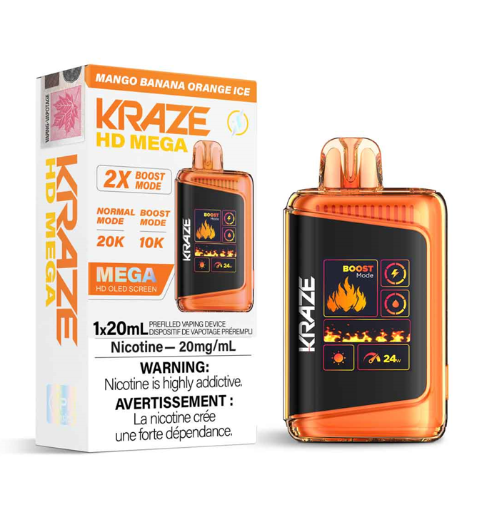 Kraze HD Mega - Mangue Banane Orange Glacée