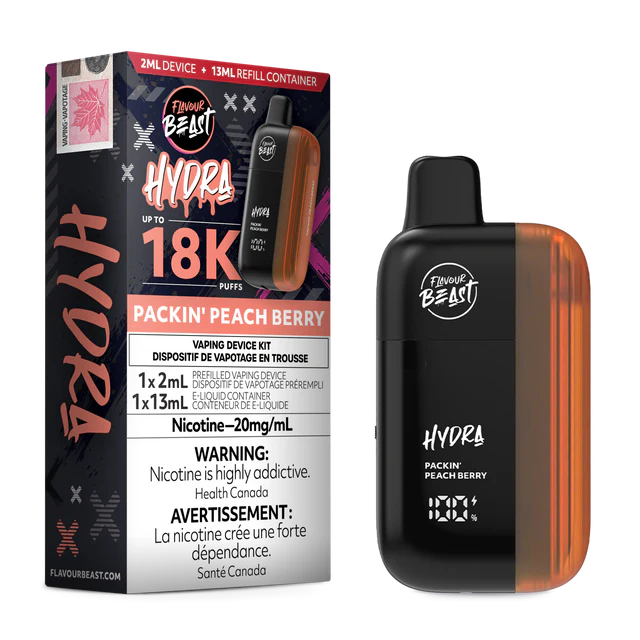 Flavour Beast Hydra 18k - Packin' Peach Berry