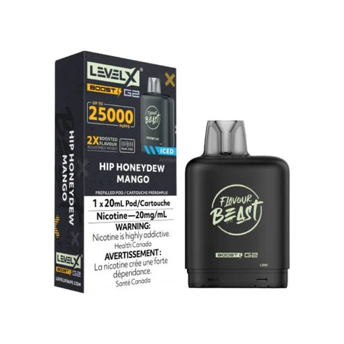 Flavour Beast Level X Boost G2 25k - Hip Honeydew Mango Iced