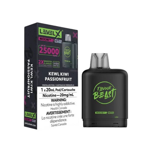 Flavour Beast Level X Boost G2 25k - Kewl Kiwi Passionfruit