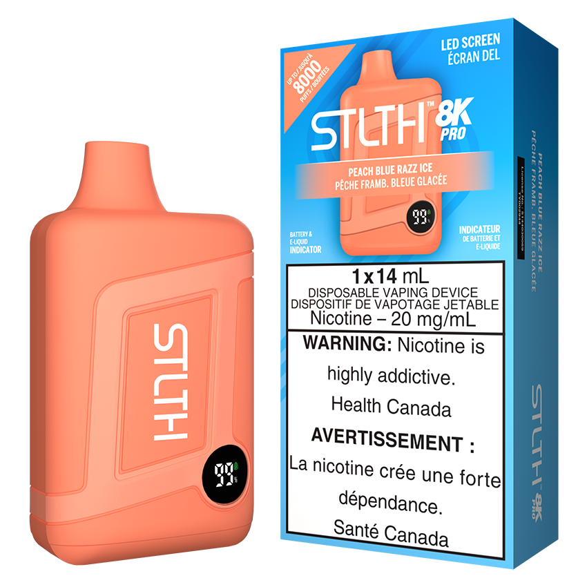 STLTH 8K Pro - Pêche Framboise Bleue Glacée