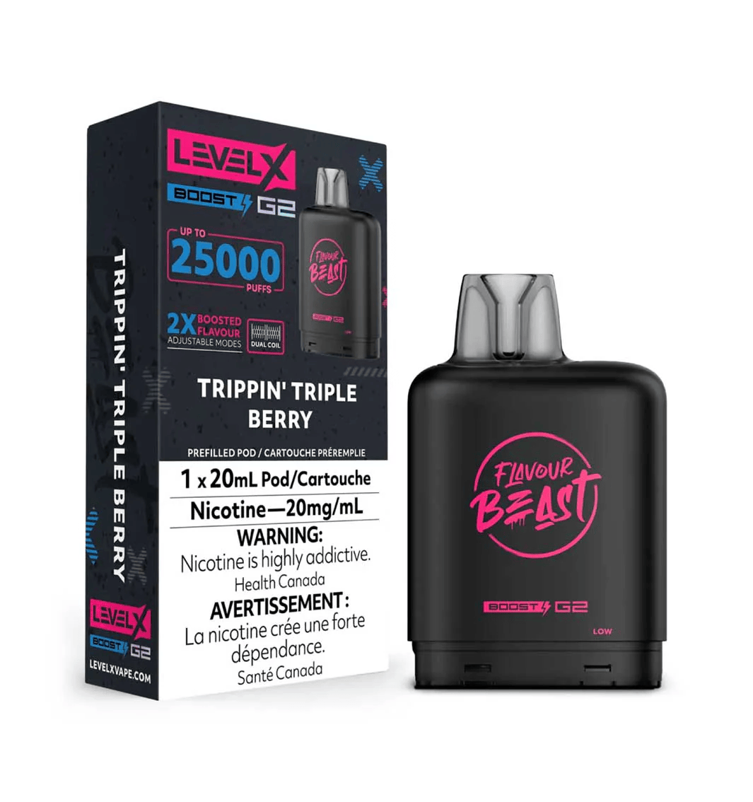 Flavour Beast Level X Boost G2 25k - Trippin' Triple Berry