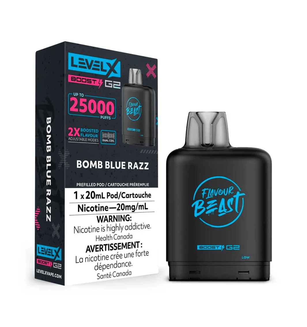 Flavour Beast Level X Boost G2 25k - Bomb Blue Razz