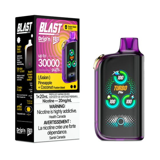 Drip'n by Envi Fasta Blast 30K Disposable - Pineapple + Coconut (Fusion Series)