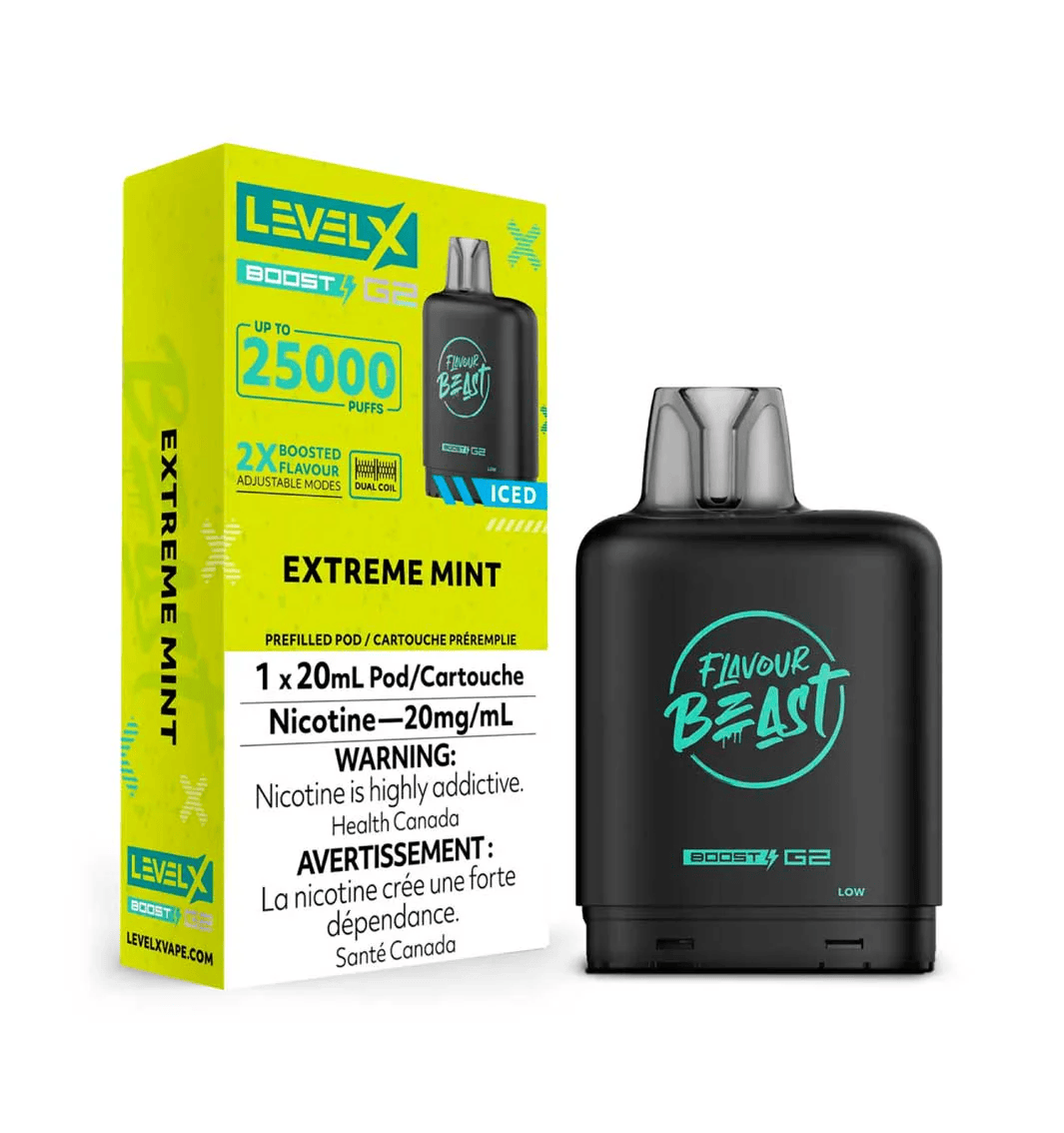 Flavour Beast Level X Boost G2 25k - Extreme Mint Iced