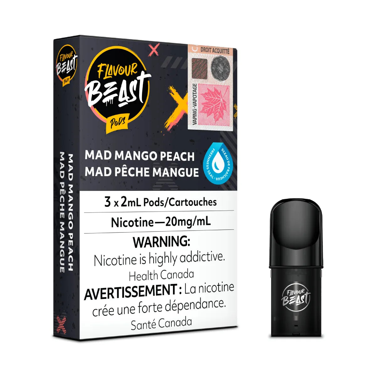 Flavour Beast Pods - Mad Mango Peach