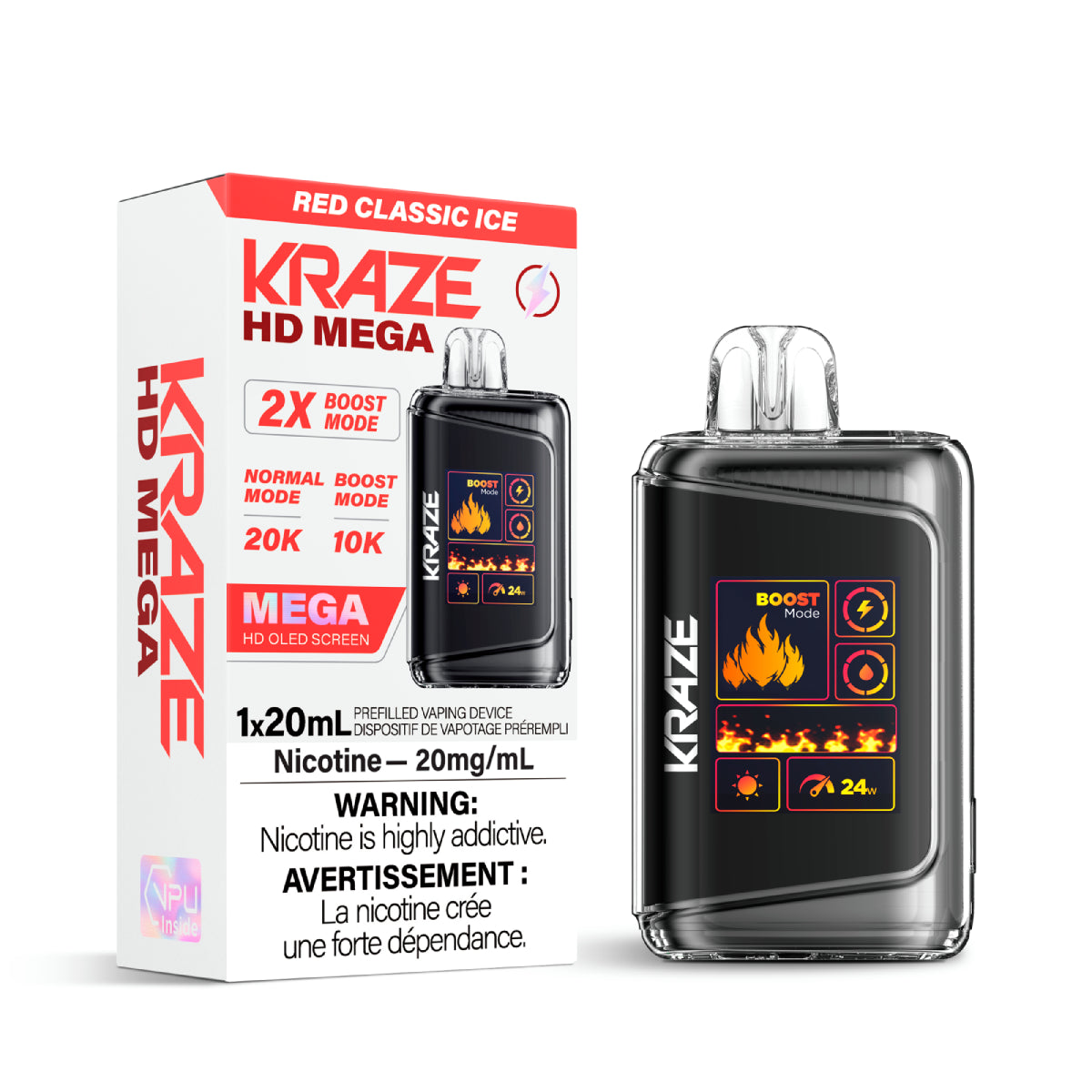 Kraze HD Mega - Red Classic Ice