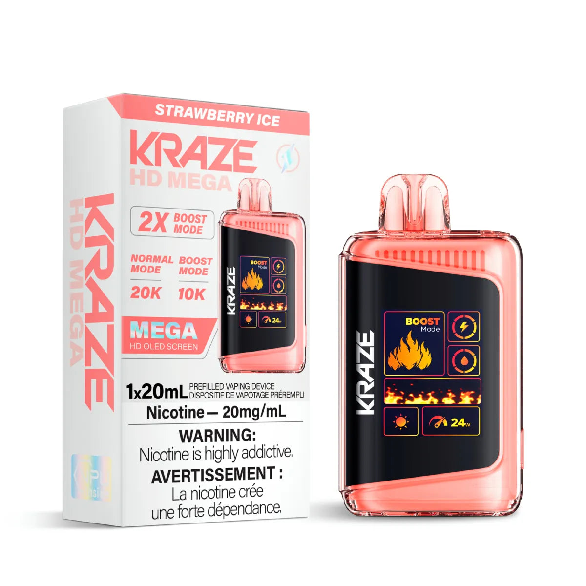 Kraze HD Mega - Strawberry Ice