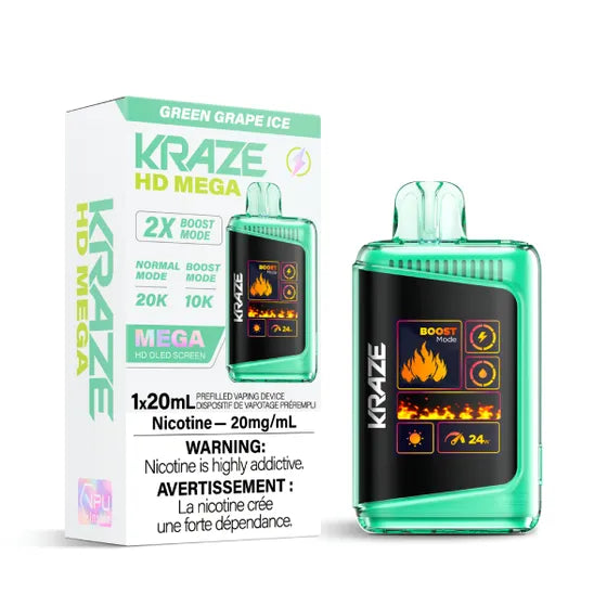 Kraze HD Mega - Green Grape Ice