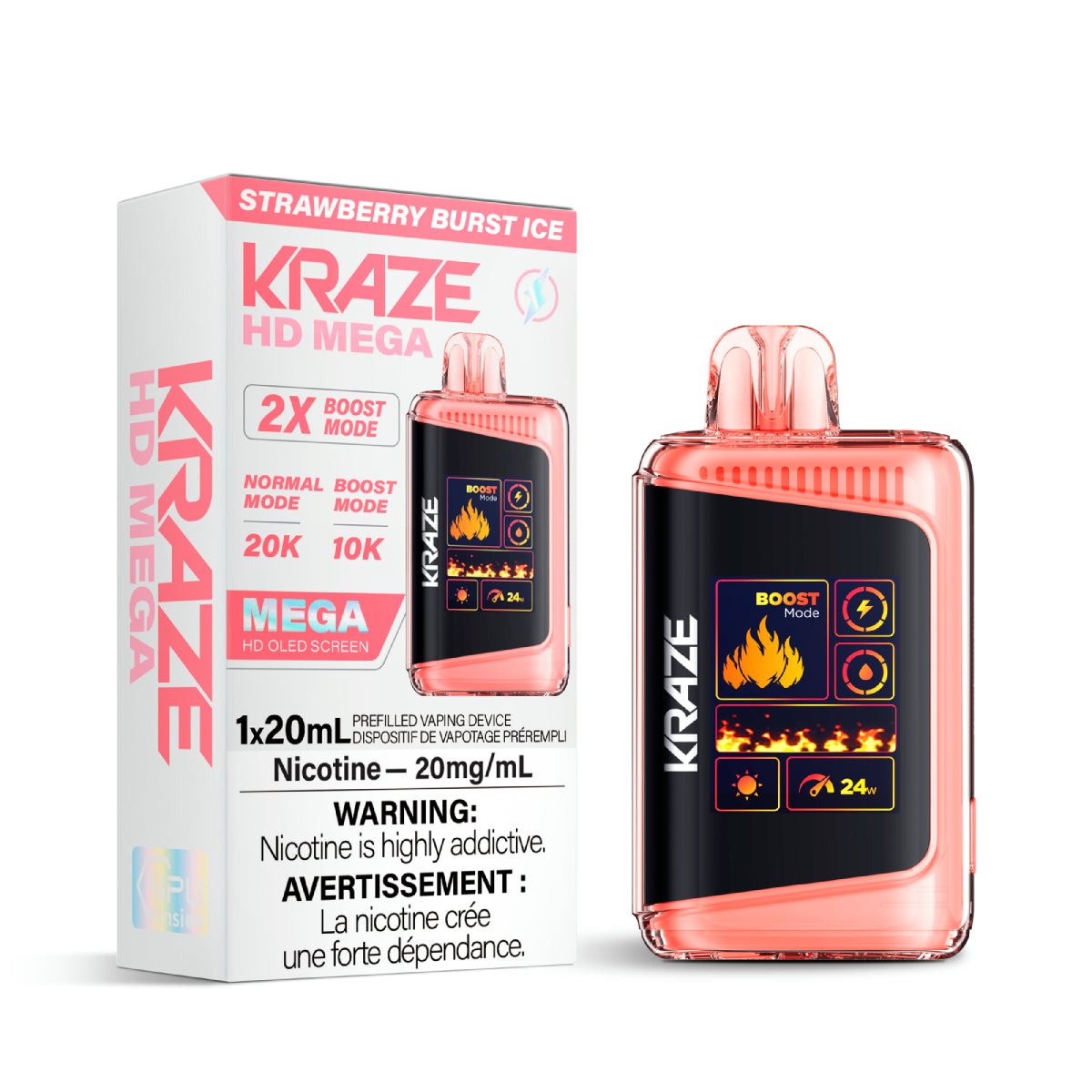 Kraze HD Mega - Strawberry Burst Ice