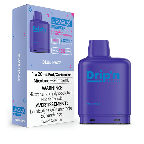 Drip'n  - Level X Boost Pod -  Blue Razz (20mL)