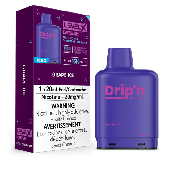 Drip'n - Level X Boost Pod - Glace au raisin (20mL)