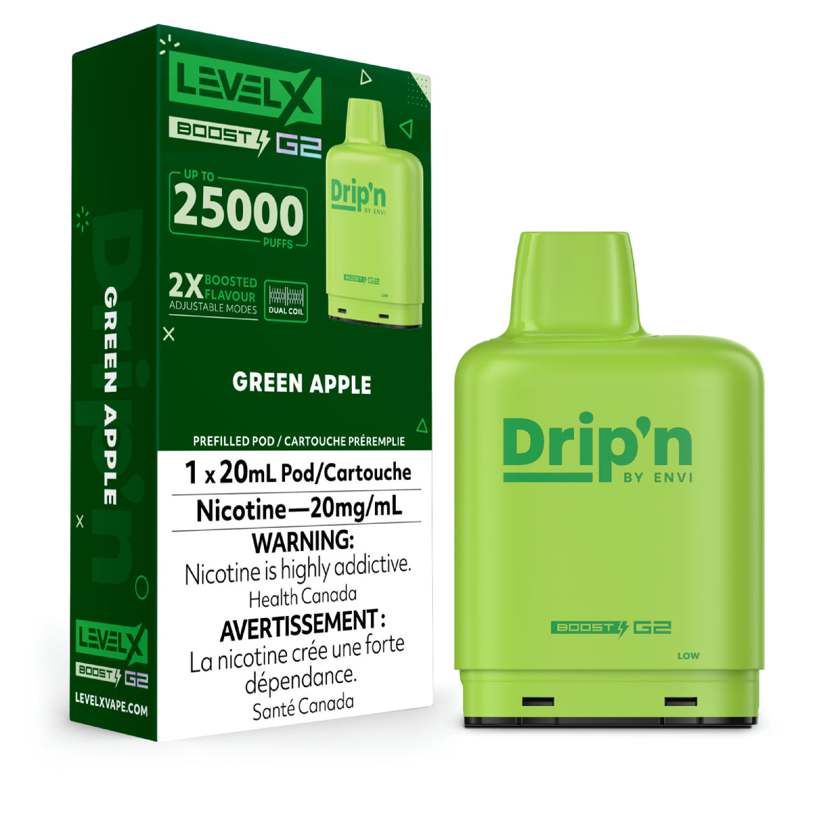 Drip'n Level X Boost G2 25k - Green Apple